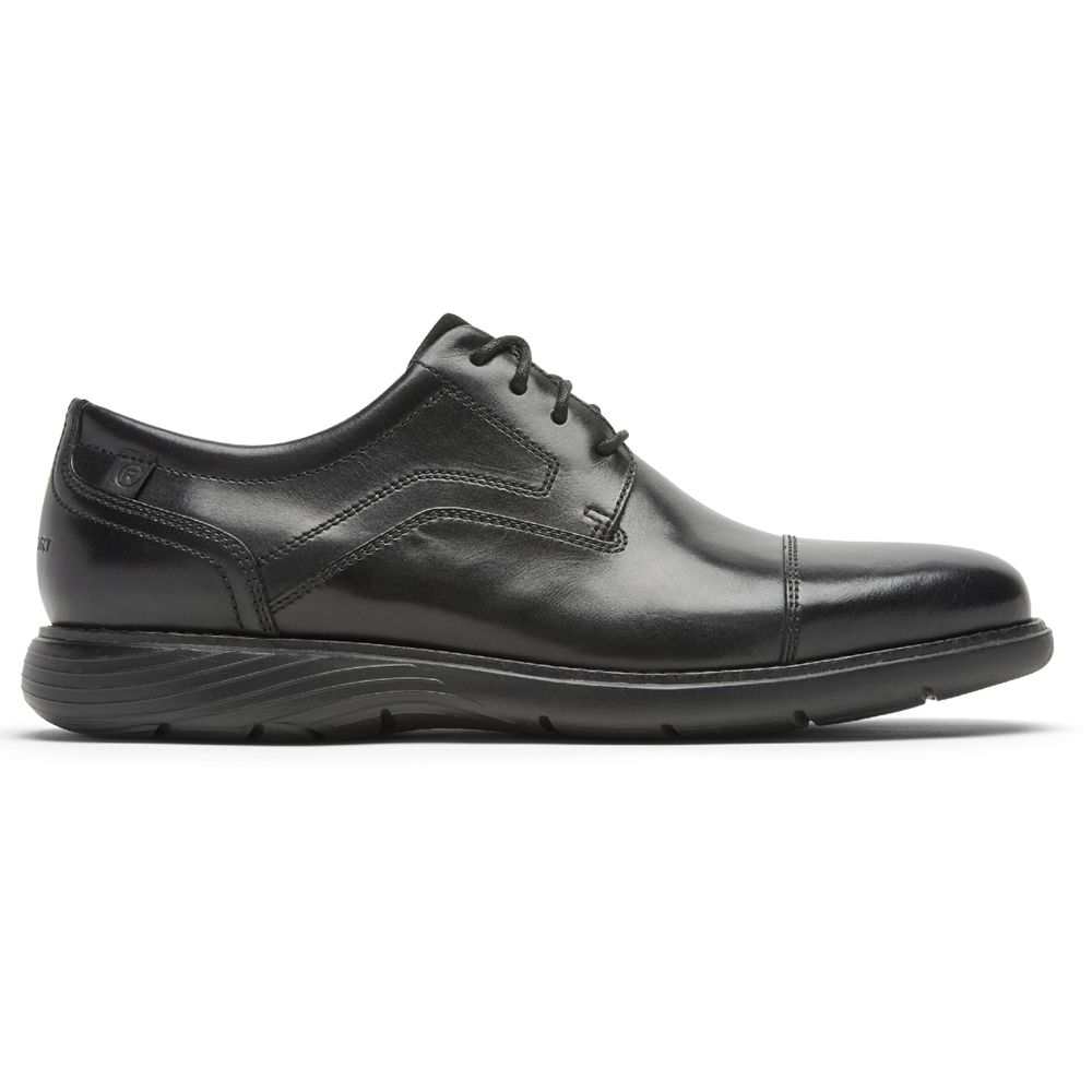 Rockport Canada Garett Cap Toe - Mens Oxfords Black (YUC670523)